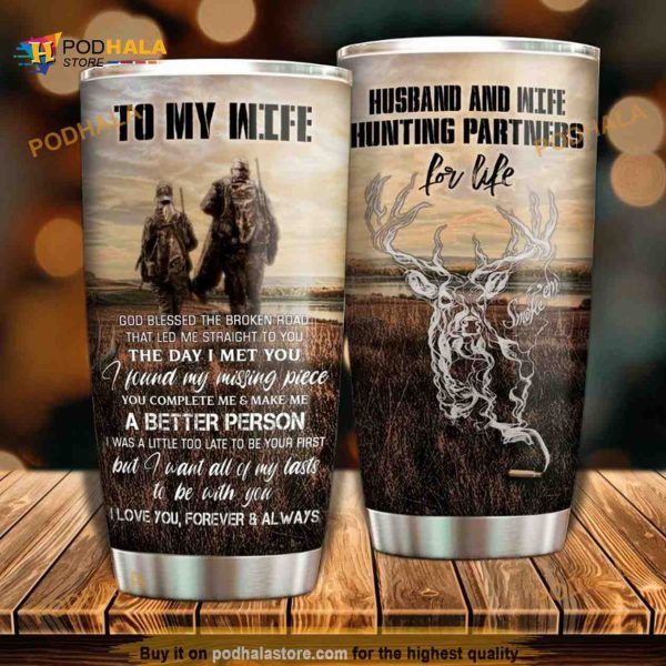 To My Wife From Husband Stainless Steel Cup Coffee Tumbler