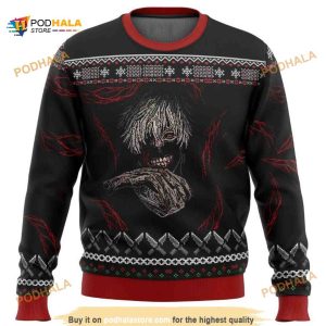 Tokyo Ghoul Anime Ken Kaneki Christmas Ugly Wool Sweater