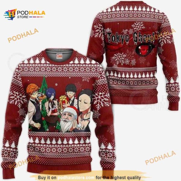 Tokyo Ghoul Anime Xmas Idea Funny Ugly Christmas Sweater