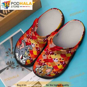 Tom And Jerry Red 3D Funny Crocs