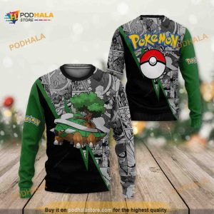 Torterra Anime Pokemon Japanese Funny Ugly Christmas Sweater