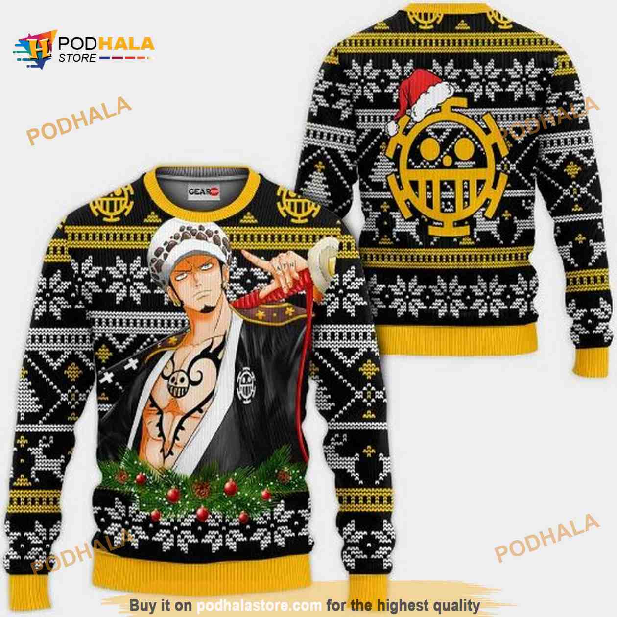 One piece anime christmas sweater best sale