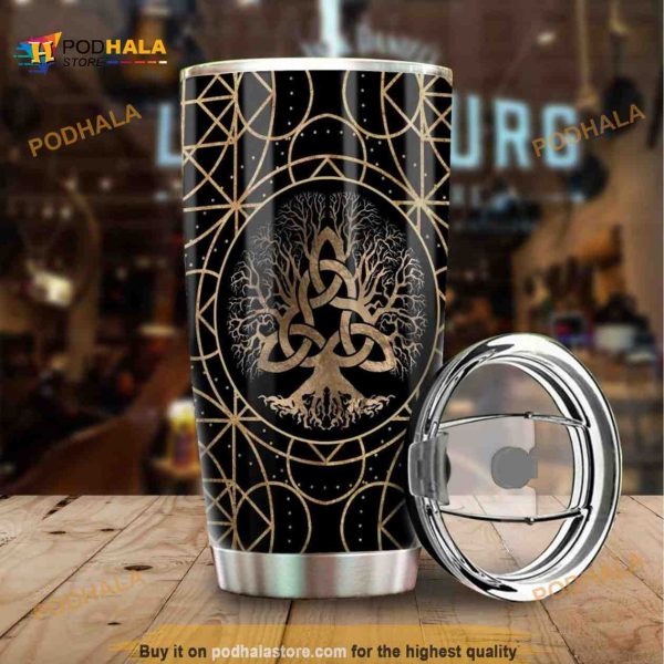Tree Of Life Stainless Steel Cup Coffee Tumbler