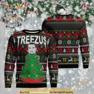Treezus Ye Kanye West Ugly Christmas Sweater, Xmas Gifts