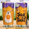 Trick Or Treat Ghost Dog Witch Stainless Steel Cup Coffee Tumbler
