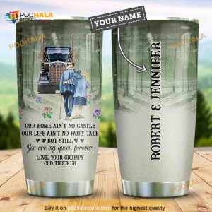 Trucker Couple Fairy Tale Personalized Coffee Tumbler