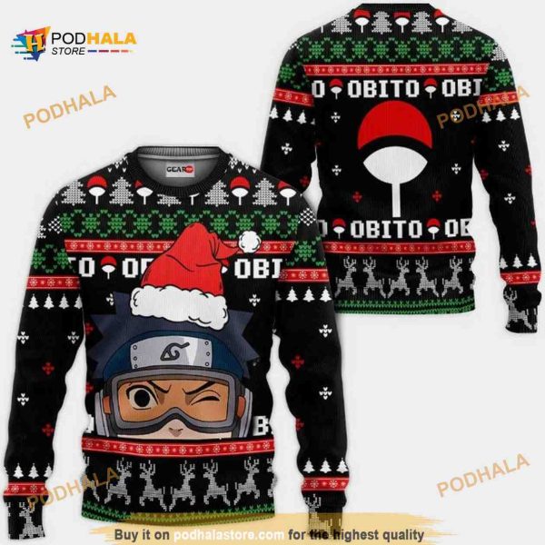 Uchiha Obito Naruto Anime Xmas Ugly Christmas Funny Sweater