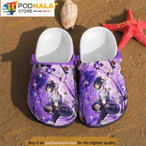 Uchiha Sasuke In Naruto Anime 3D Funny Crocs Crocband Clog
