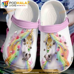 Unicorn Colorful Beauty Horse 3D Funny Crocs