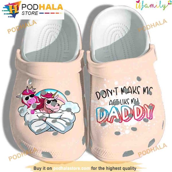 Unicorn Muscle For Daughter 3D Funny Crocs