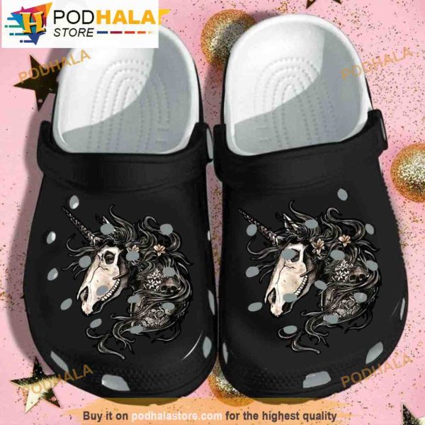 Unicorn Skull Horse 3D Funny Crocs
