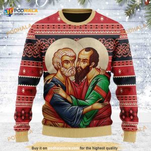 Unisex St. Apostles Peter and Paul Ugly Sweater, Xmas Gifts