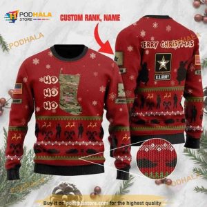 Us Army Merry Christmas Personalized Xmas Ugly Christmas Sweater, Xmas Gifts