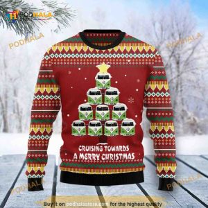 VW Bus Christmas Tree Cruising Towards A Merry Christmas Sweater