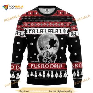 Viking Falala Fus Ro Dah Christmas Funny Ugly Sweater