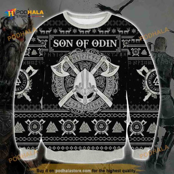 Viking Son Of Odin Christmas Funny Ugly Sweater 3D All Over Print