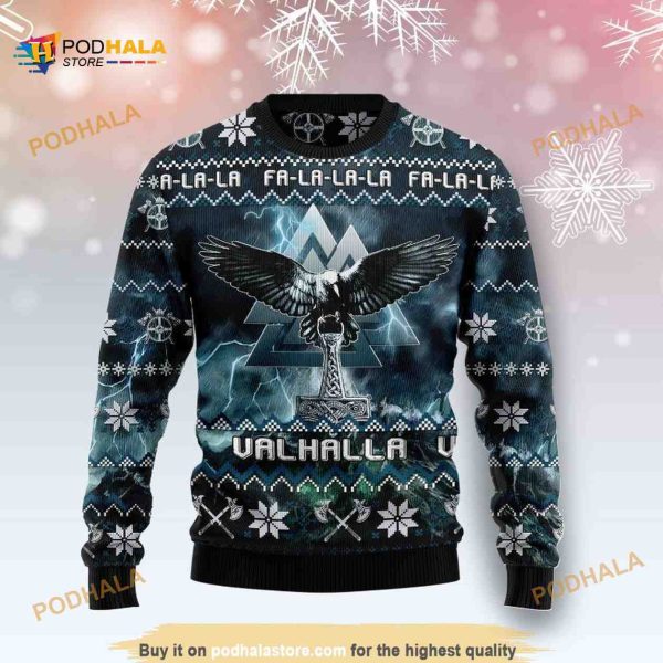 Viking Symbol Valhalla Christmas Funny Ugly Sweater