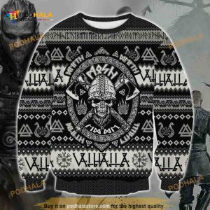 Viking Valhalla Warrior Christmas 3D Funny Ugly Sweater