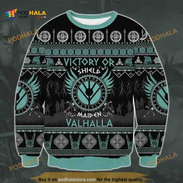 Viking Victory Christmas Funny Ugly Sweater 3D All Over Print