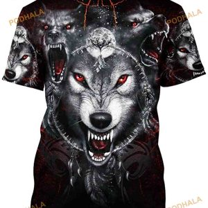 Viking Wolf 3D T-Shirt