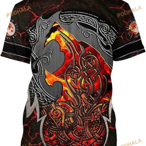 Viking Wolf Clothes Set 3D Print Fenrir Tattoo Graphic Casual Sport Streetwear