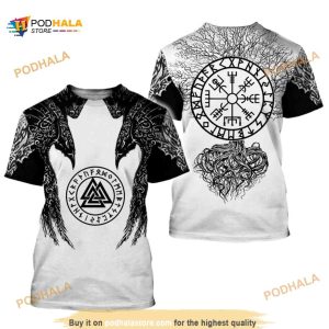 Viking symbol Valhalla Celtic Ragnar Odin 3D Print T-Shirt