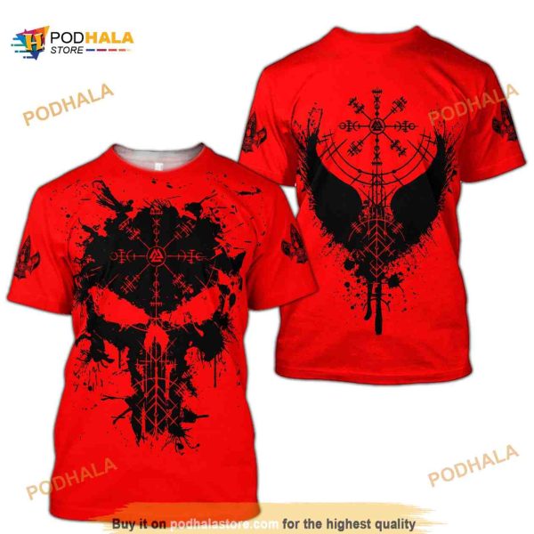 Viking symbol Valhalla Celtic Ragnar Odin 3D Shirt