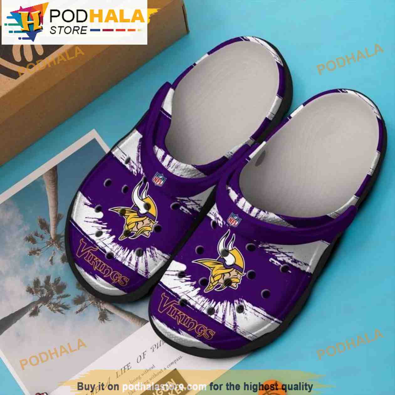 Minnesota Vikings Gifts 3D Funny Crocs Clog Slippers - Bring Your Ideas,  Thoughts And Imaginations Into Reality Today