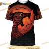 Vikings 3D Men's T-Shirt, Norse Myth Odin Ragnar Tattoo Cosplay Costume