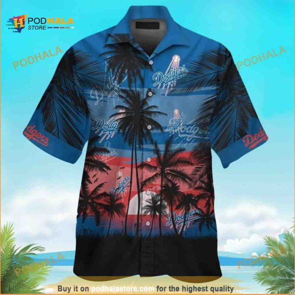Vintage Los Angeles Dodgers Funny Hawaiian Shirt Gift For Beach Trip