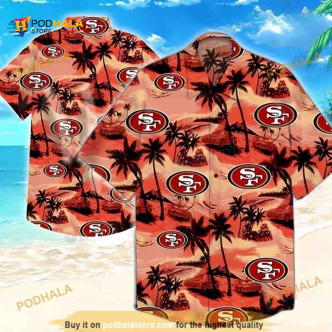 Vintage Nfl San Francisco 49ers Hawaiian Shirt Summer Beach Gift