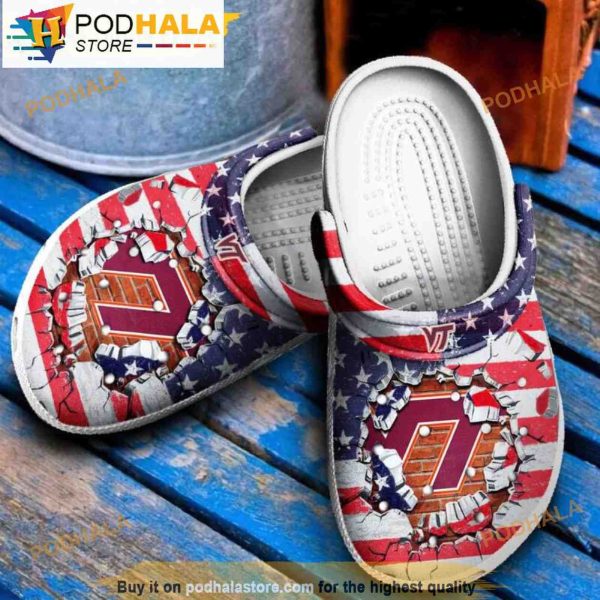 Virginia Tech Hokies Ncaa 3D Funny Crocs