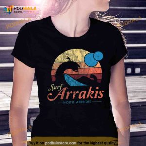 Visit Arrakis Vintage Distressed Surf Dune Sci Fi Shirt 2