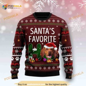 Vizsla Santa Favorite Ho Dog Ugly Funny Ugly Sweater