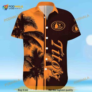 Tito's Handmade Vodka Hawaiian Shirt Palm Tree Best Beach Gift