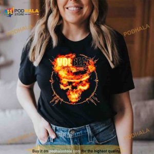 Volbeat Rewind Replay Rebound Skull Fire Shirt 2