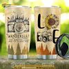 Wanderlust Camera Sunflower Stainless Steel Cup Coffee Tumbler