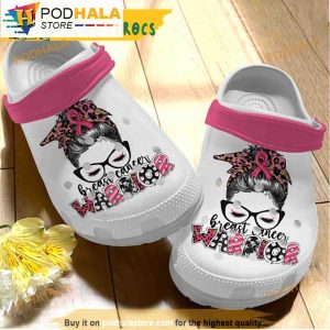Warrior Breast Cancer 3D Funny Crocs Slippers