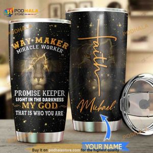 Way Maker Faith Lion Of Judah Personalized Coffee Tumbler