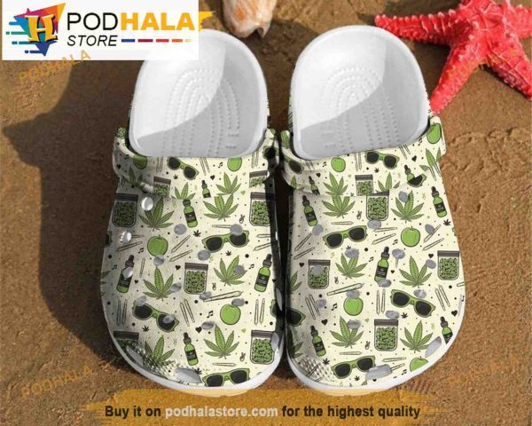 Weed Leaf 3D Funny Crocs