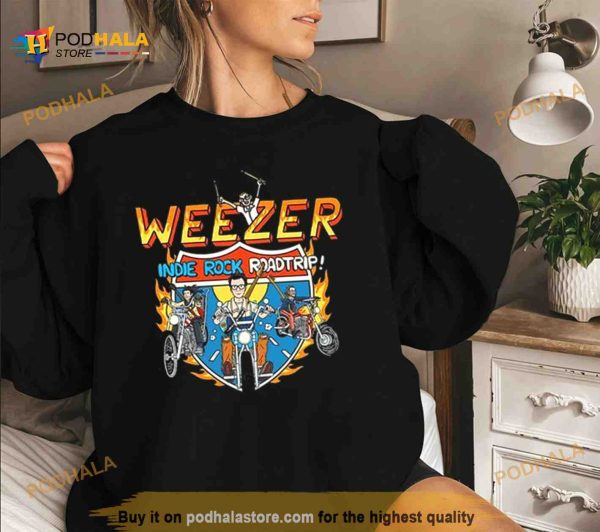 Weezer Indie Rock Roadtrip Admat Tour 2023 Shirt