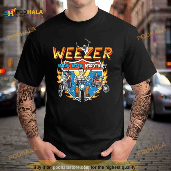 Weezer Indie Rock Roadtrip Admat Tour 2023 Shirt