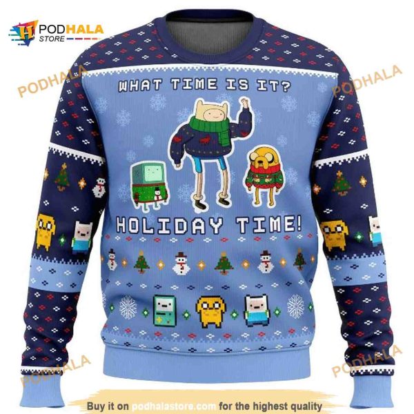 What Time Is It Adventure Holiday Time Ugly Xmas Sweater
