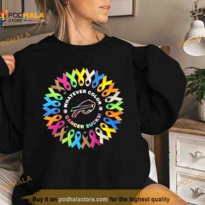 Whatever Color Cancer Sucks NFL Buffalo Bills Shirt