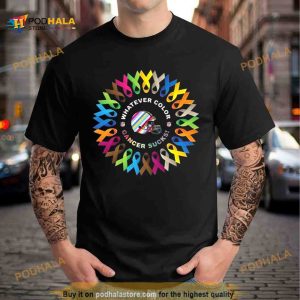 Whatever Color Cancer Sucks NFL Cleveland Browns 2023 Shirt 2