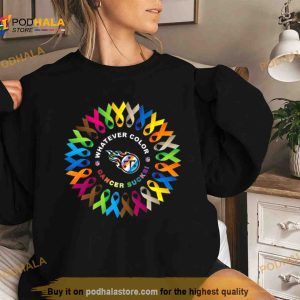 Whatever Color Cancer Sucks NFL Football Tennessee Titans Shirt