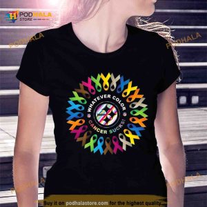 Whatever Color Cancer Sucks NFL Pittsburgh Steelers 2023 Shirt 2