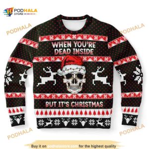 When You’re Dead Inside But It’s Christmas Ugly Wool Sweater