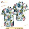 White Aloha Baby Yoda Star Wars Hawaiian Shirt, Palm Leaves Pattern Aloha Shirt