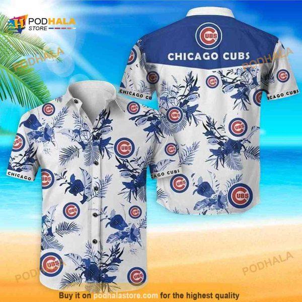 White Aloha Chicago Cubs MLB Hawaiian Shirt, Trendy Summer Gift